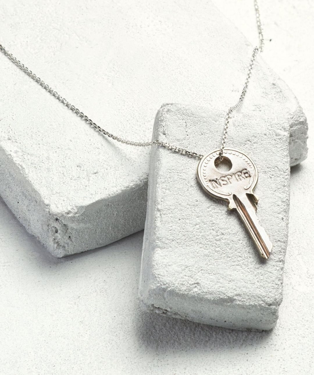 Dainty Key Silver Chain Necklace