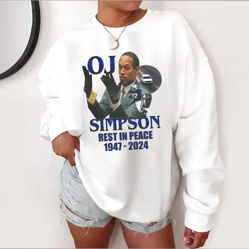 RIP OJ Simpson Shirt- OJ Simpson 1947-2024 Shirt, O.J. the Juice Shirt- RIP OJ Shirt- OJ Simpson Lover Gift- OJ Simpson Fan Shirt- Gloves Don'T Fit Shirt- Memorial Shirt