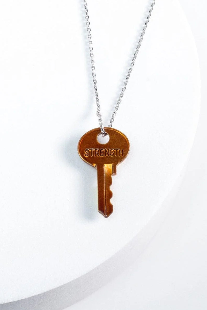 Dainty Key Silver Chain Necklace