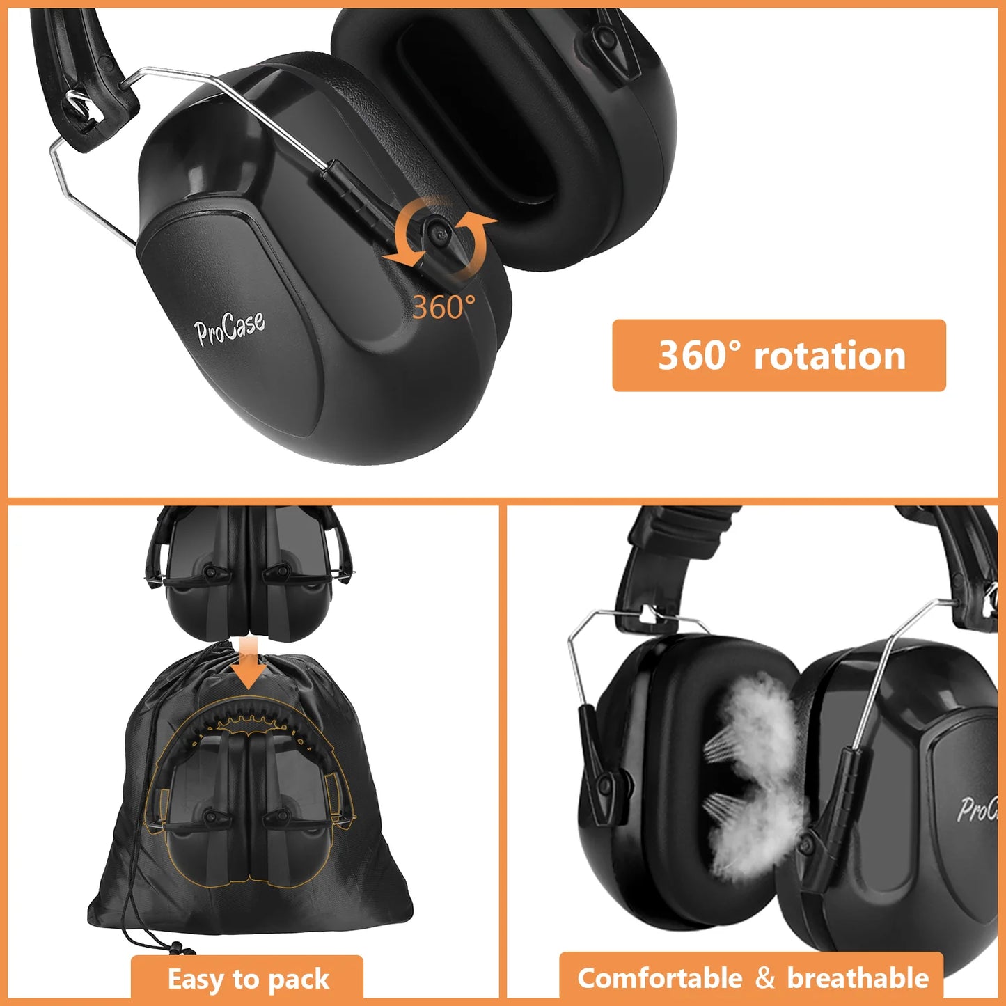 Noise Reduction NRR 28Db Hearing Protection Earmuff