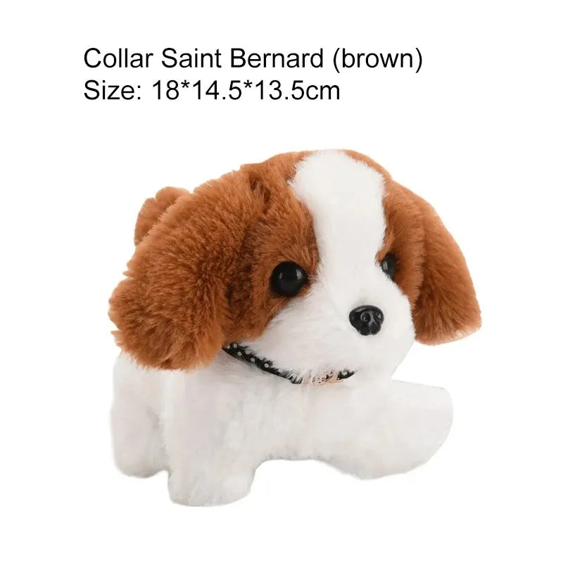 Realistic Plush Simulation Smart Dog Children Toy Can Walking and Call Electric Plush Robot Pet Dog Toddler Christmas Gift