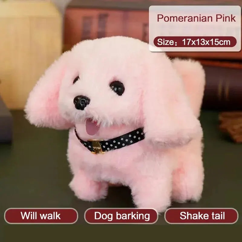 Realistic Plush Simulation Smart Dog Children Toy Can Walking and Call Electric Plush Robot Pet Dog Toddler Christmas Gift