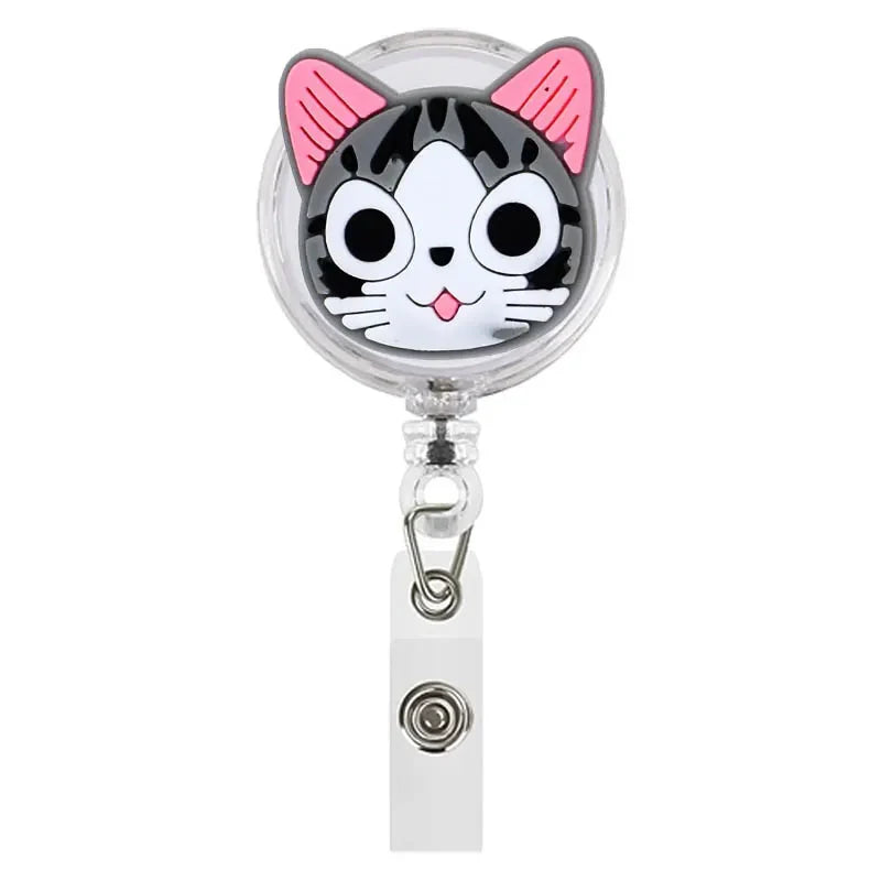 Cartoon Animals Giraffe Koala Retractable Nurse Doctor Badge Reel Clips Hospital Medical Students ID Name Card Holder