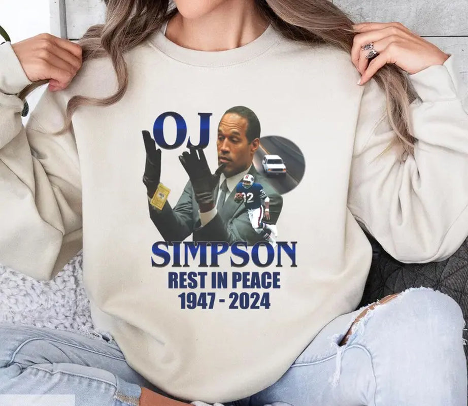 RIP OJ Simpson Shirt- OJ Simpson 1947-2024 Shirt, O.J. the Juice Shirt- RIP OJ Shirt- OJ Simpson Lover Gift- OJ Simpson Fan Shirt- Gloves Don'T Fit Shirt- Memorial Shirt