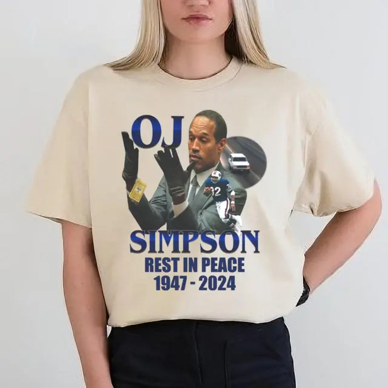 RIP OJ Simpson Shirt- OJ Simpson 1947-2024 Shirt, O.J. the Juice Shirt- RIP OJ Shirt- OJ Simpson Lover Gift- OJ Simpson Fan Shirt- Gloves Don'T Fit Shirt- Memorial Shirt