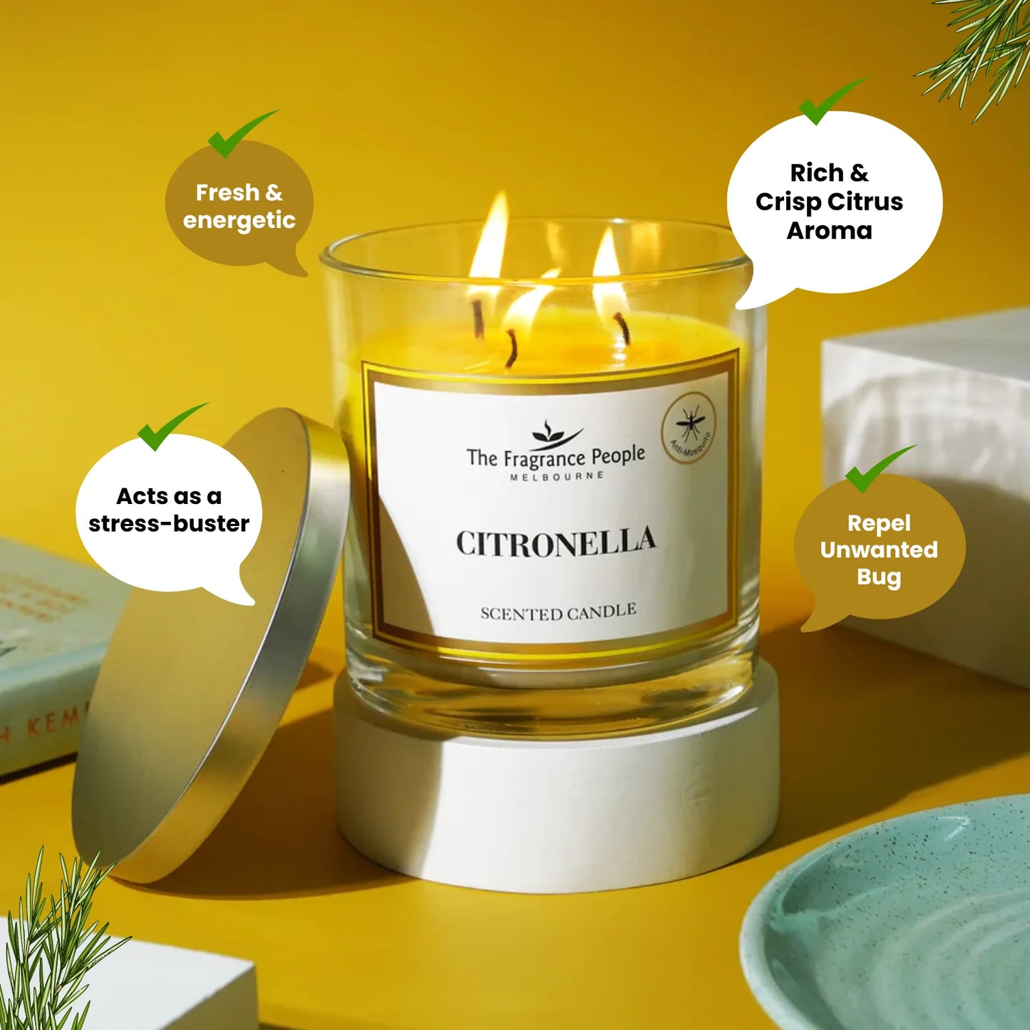 Citronella 3-Wick Scented Candle