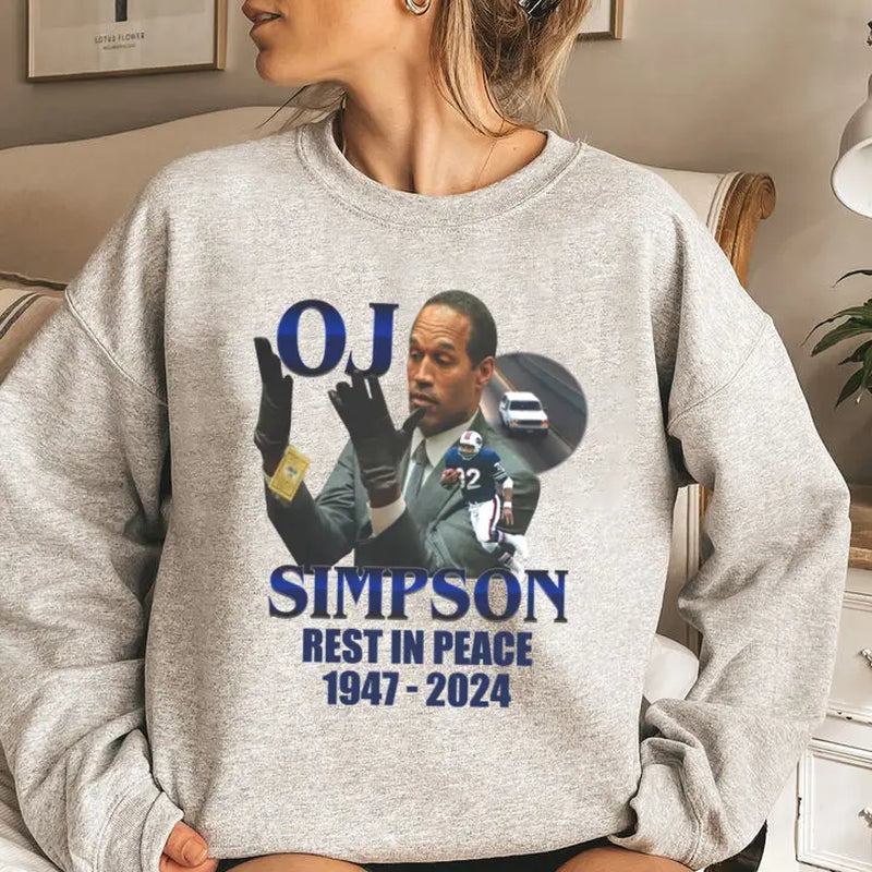 RIP OJ Simpson Shirt- OJ Simpson 1947-2024 Shirt, O.J. the Juice Shirt- RIP OJ Shirt- OJ Simpson Lover Gift- OJ Simpson Fan Shirt- Gloves Don'T Fit Shirt- Memorial Shirt