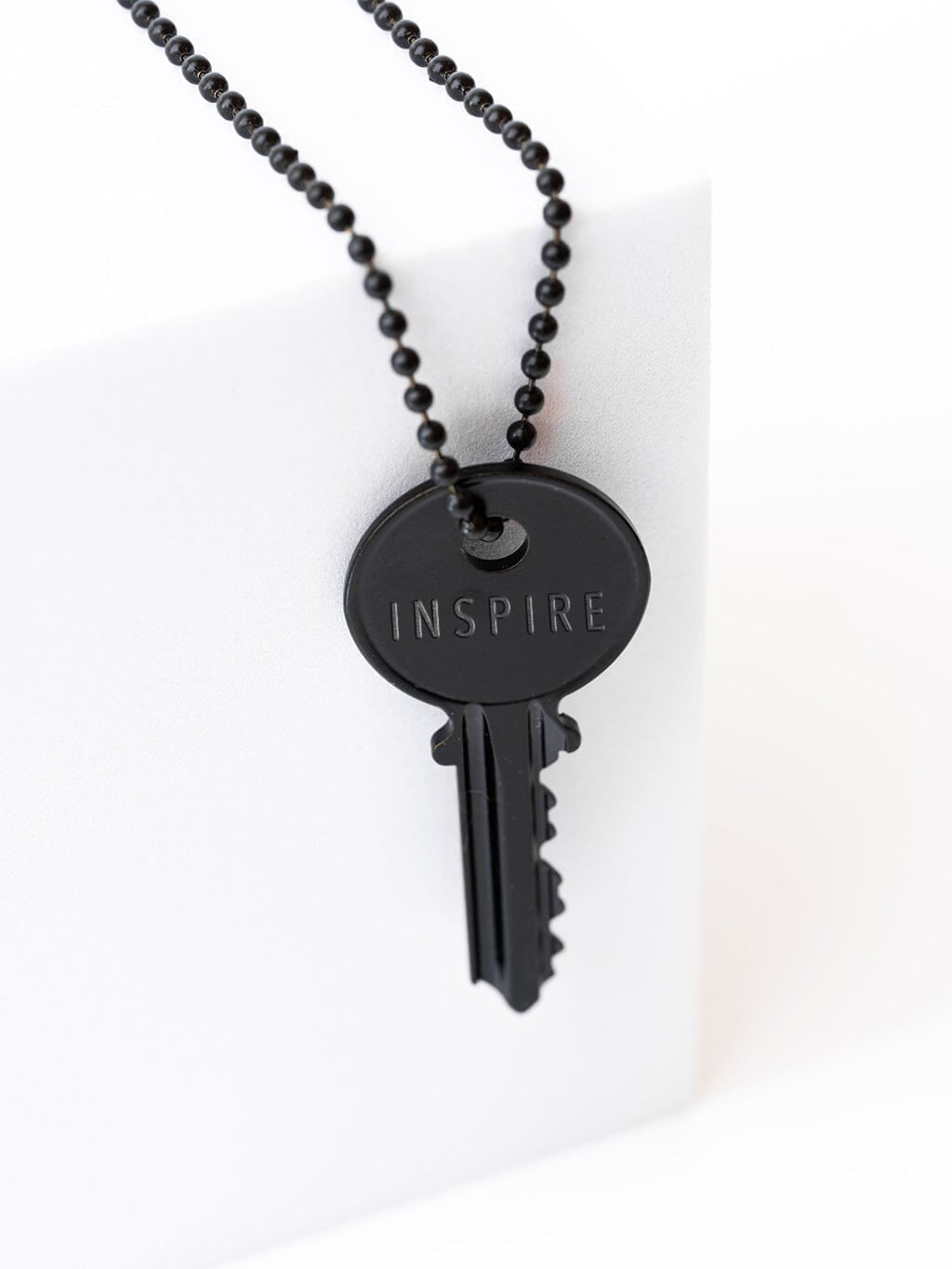 Classic Key Black Ball Chain Necklace