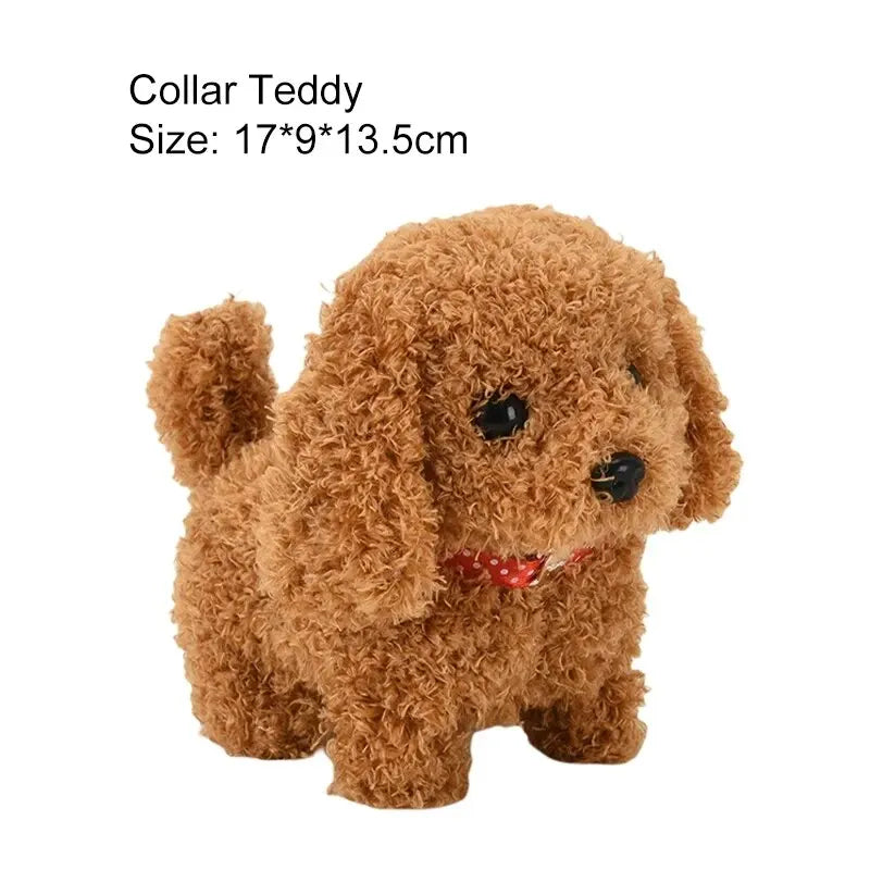 Realistic Plush Simulation Smart Dog Children Toy Can Walking and Call Electric Plush Robot Pet Dog Toddler Christmas Gift