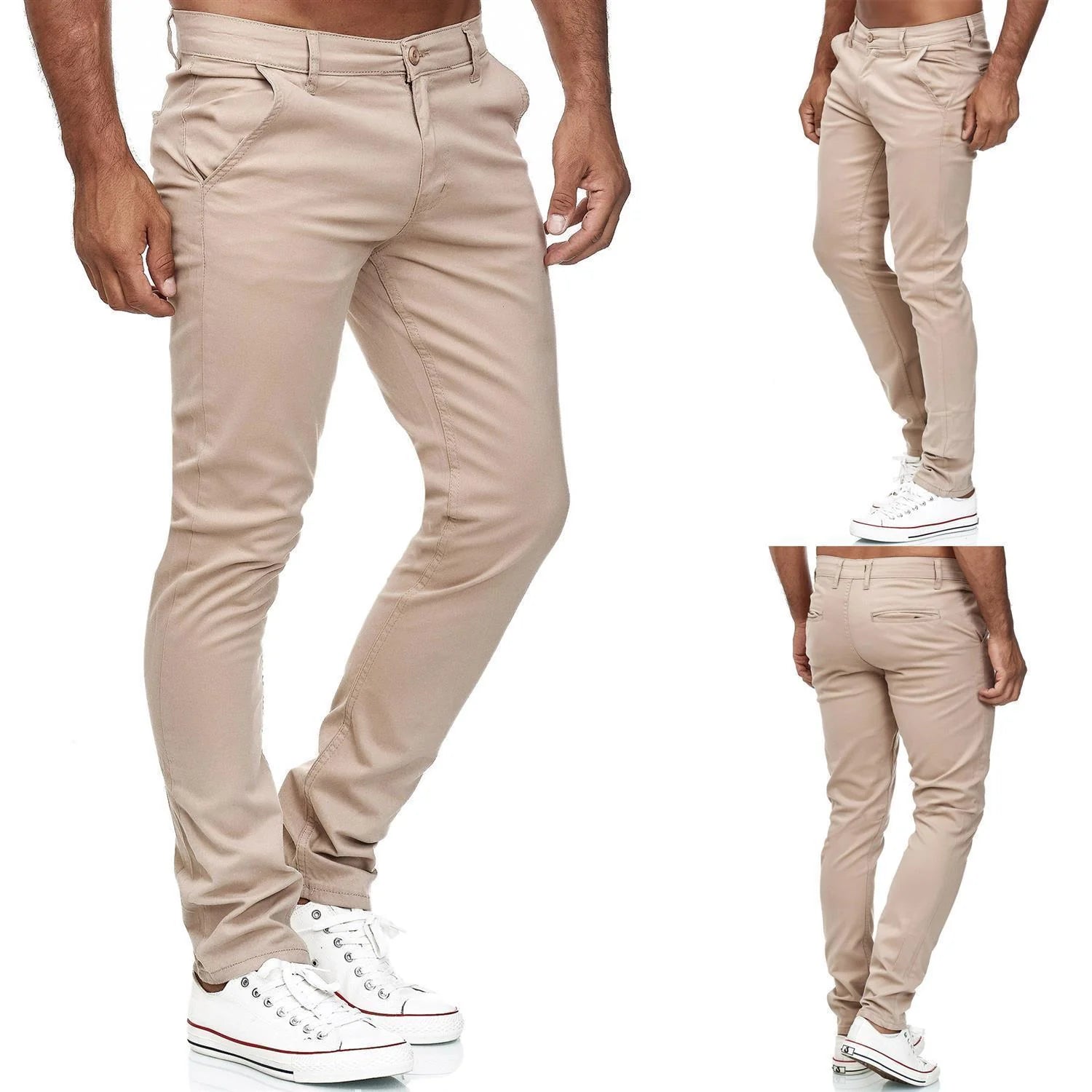 Herren Chino Slim Fit 19530 Beige