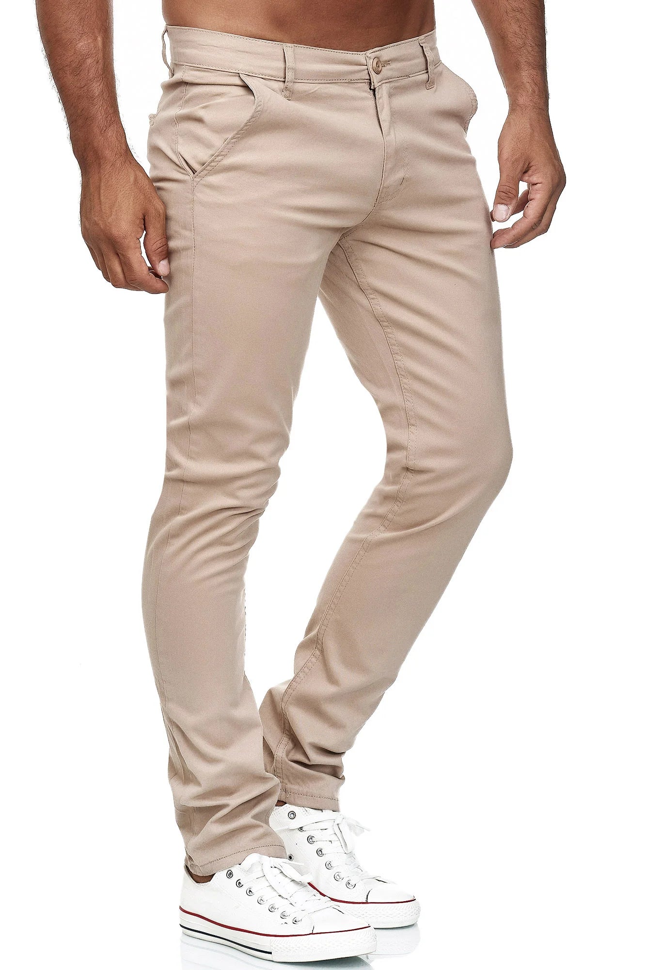 Herren Chino Slim Fit 19530 Beige