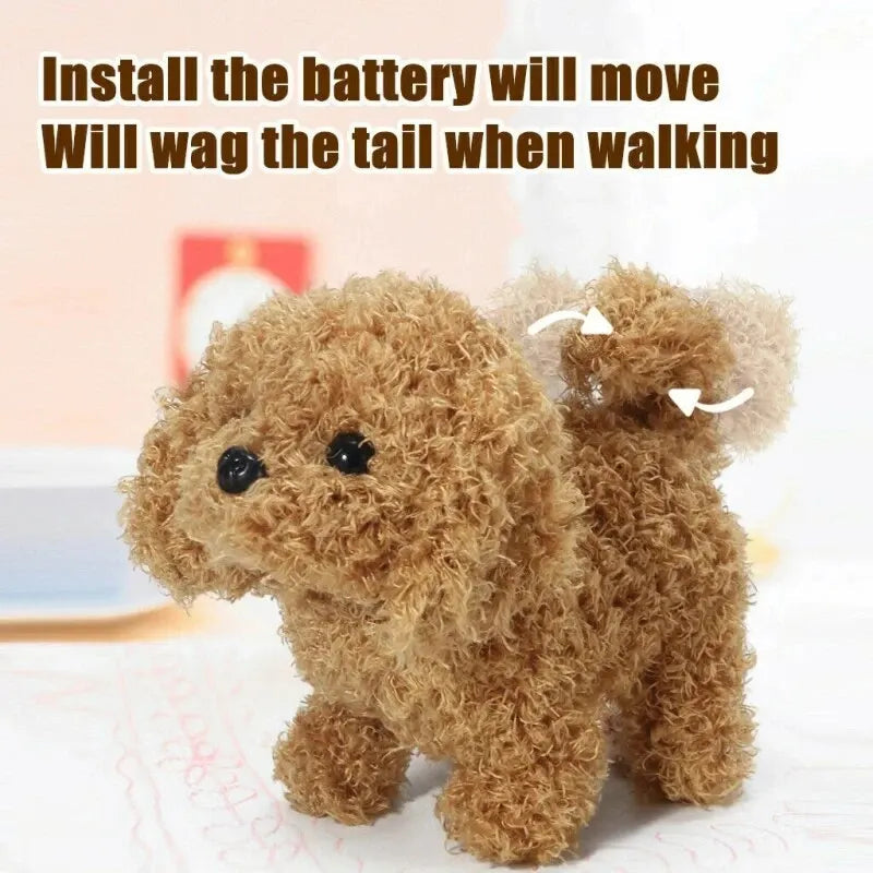 Realistic Plush Simulation Smart Dog Children Toy Can Walking and Call Electric Plush Robot Pet Dog Toddler Christmas Gift