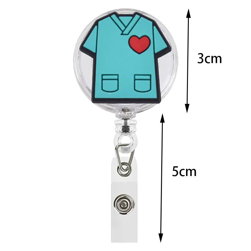 Cartoon Animals Giraffe Koala Retractable Nurse Doctor Badge Reel Clips Hospital Medical Students ID Name Card Holder