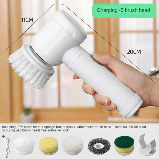 Multi-Functional Electric Cleaning Brush for Kitchen and Bathroom - Wireless Handheld Power Scrubber for Dishes, Pots, and Pans