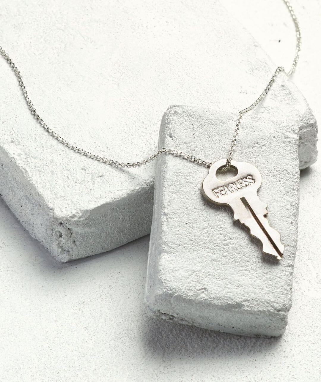 Dainty Key Silver Chain Necklace