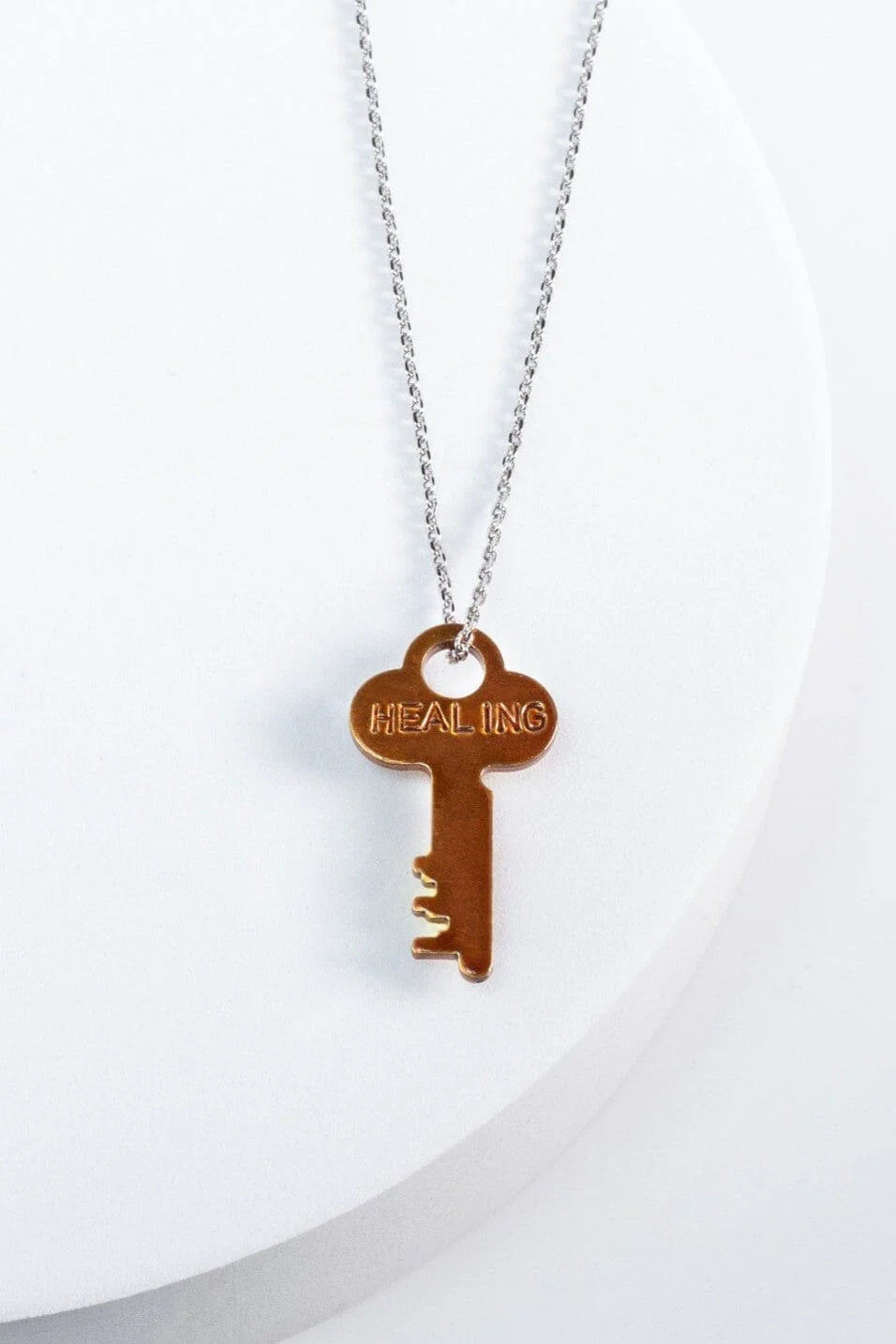 Dainty Key Silver Chain Necklace