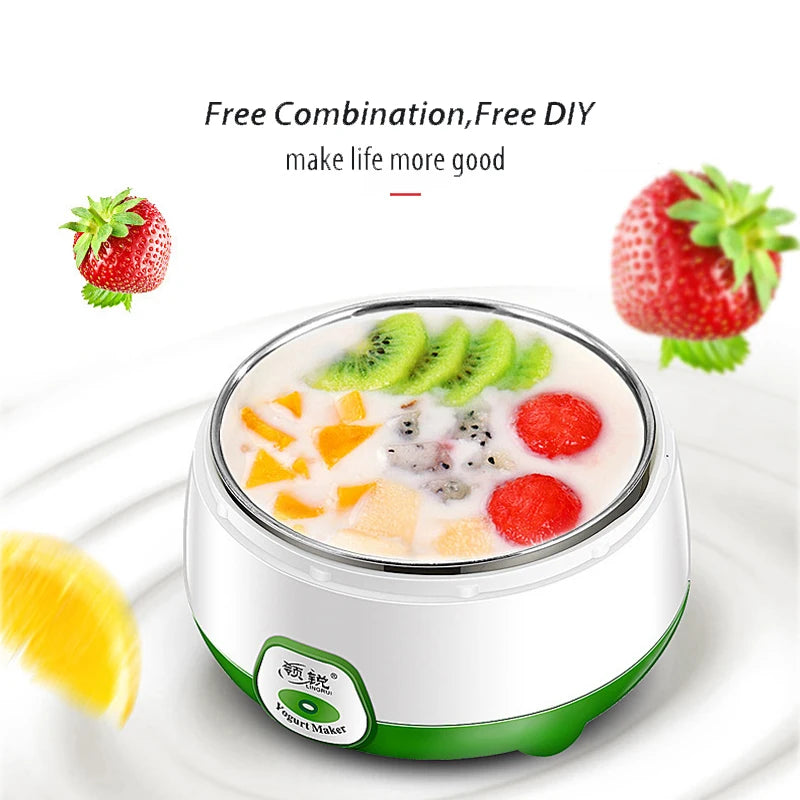 Yogurt Maker Mini Automatic Yogurt Machine Household DIY Yogurt Tools Kitchen Appliances Stainless Steel Tank Appliances Yogurt