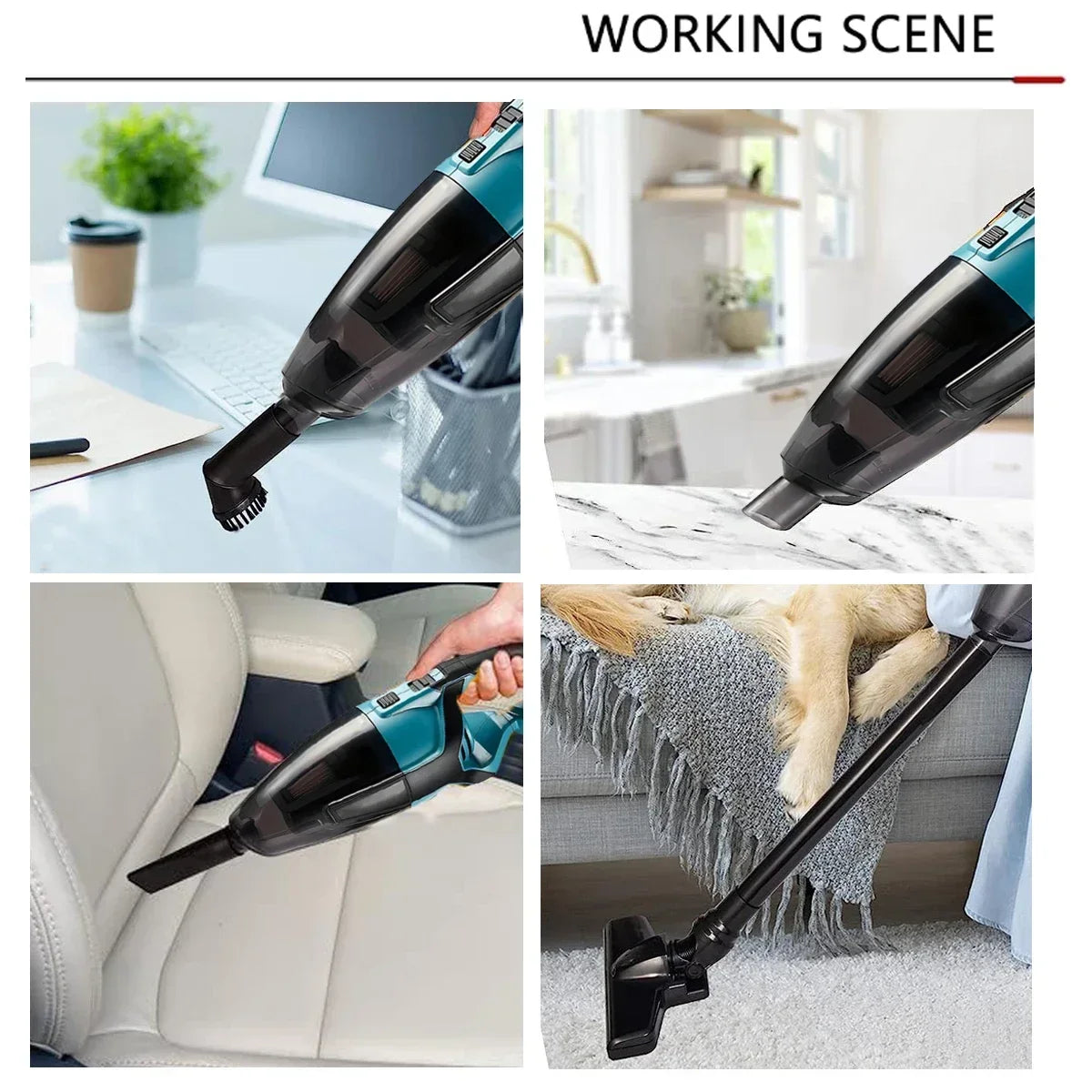 Cordless Handheld Vacuum Cleaner Portable for Hard Floor Carpet Car Pet Hair Cleaning For Makita/WOBERICH 18V Battery