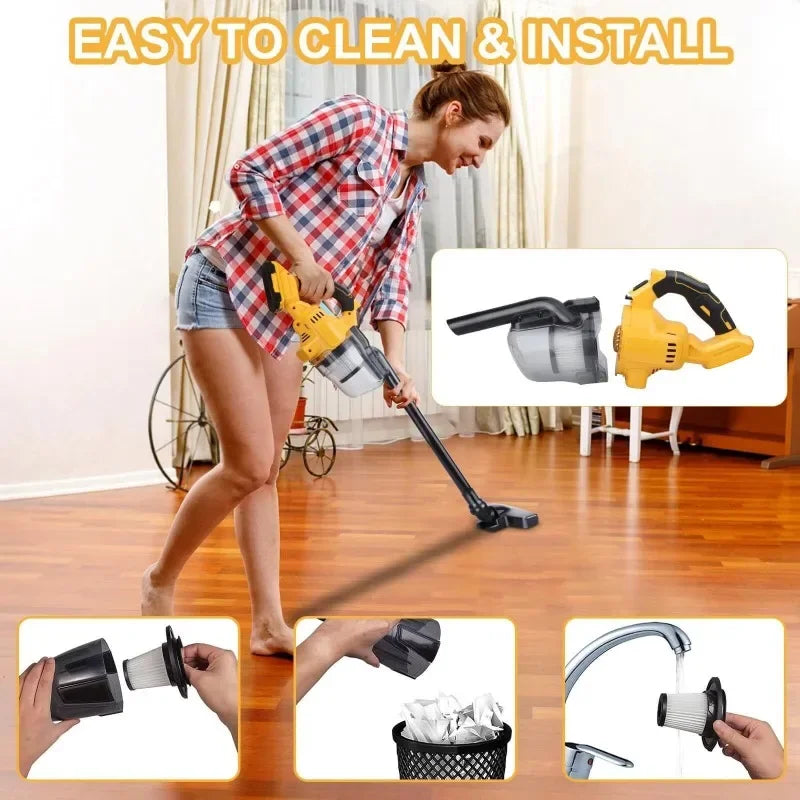 5 in 1 Handheld Electric Vacuum Cleaner with 500W Powerful Motor, 46 CFM Portable Hand Vacuum for Floor, Carpet, Car for Dewalt