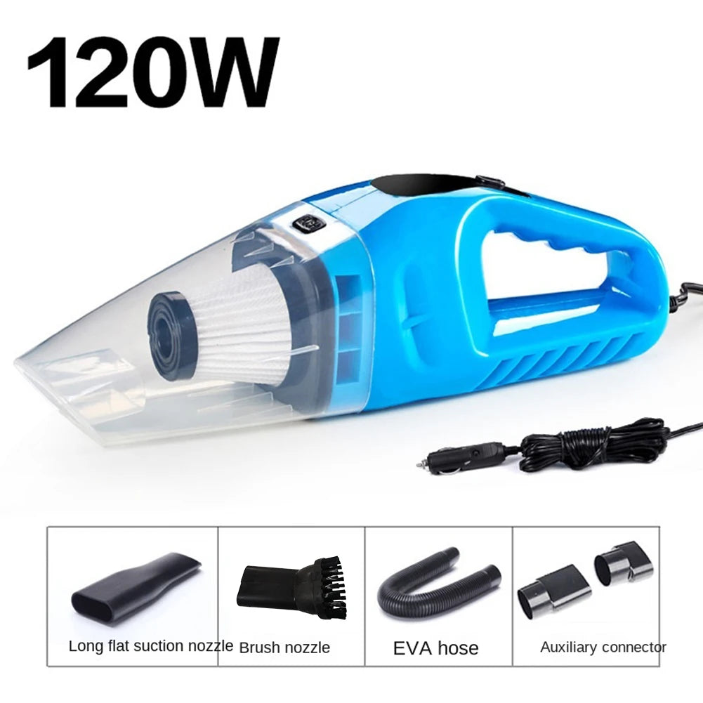 Powerful Hoover 120W Car Hoover Dry Wet Dual Use Mini Dust Collector with 5M Cable Auto Vacuum Cleaner for Vehicle Home Cleaning