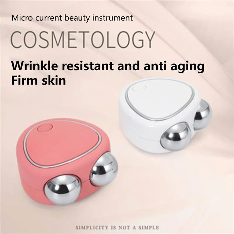 NEW Electric Face Massager Lift Roller Microcurrent Sonic Vibration Facial Lifting Skin Tighten Massage Portable Beauty Devices