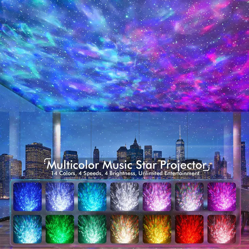 Dinosaur Egg Shell Galaxy Projector Starry Sky Night Light Bluetooth-Speakers LED Nebula Lamp Cute Gaming Room Decor Kids Gift