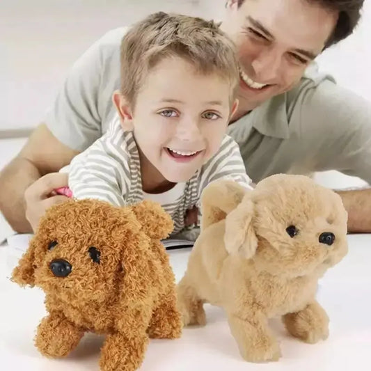 Realistic Plush Simulation Smart Dog Children Toy Can Walking and Call Electric Plush Robot Pet Dog Toddler Christmas Gift