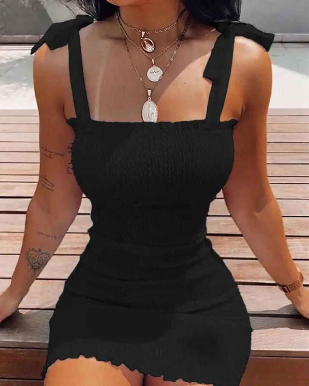 Trendy Solid Strap Short White Dresses off Shoulder Sexy Skirt Pullover Sheath Mini Summer Beach Female Vest Dress