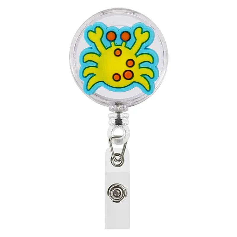 Cartoon Animals Giraffe Koala Retractable Nurse Doctor Badge Reel Clips Hospital Medical Students ID Name Card Holder