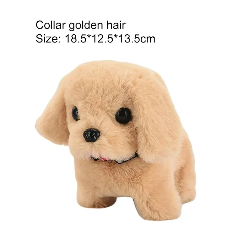 Realistic Plush Simulation Smart Dog Children Toy Can Walking and Call Electric Plush Robot Pet Dog Toddler Christmas Gift