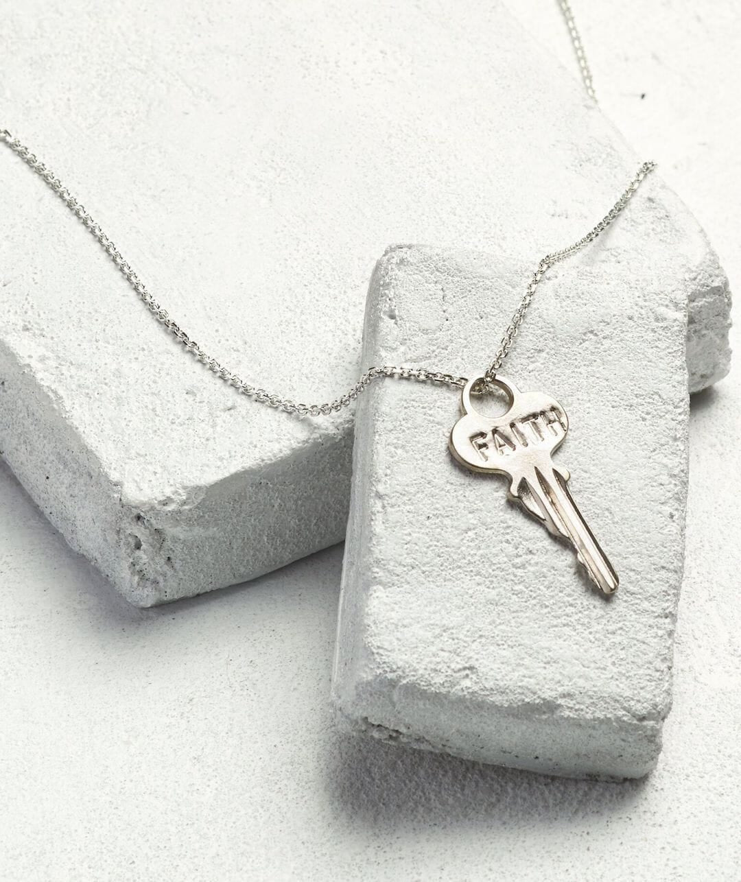 Dainty Key Silver Chain Necklace