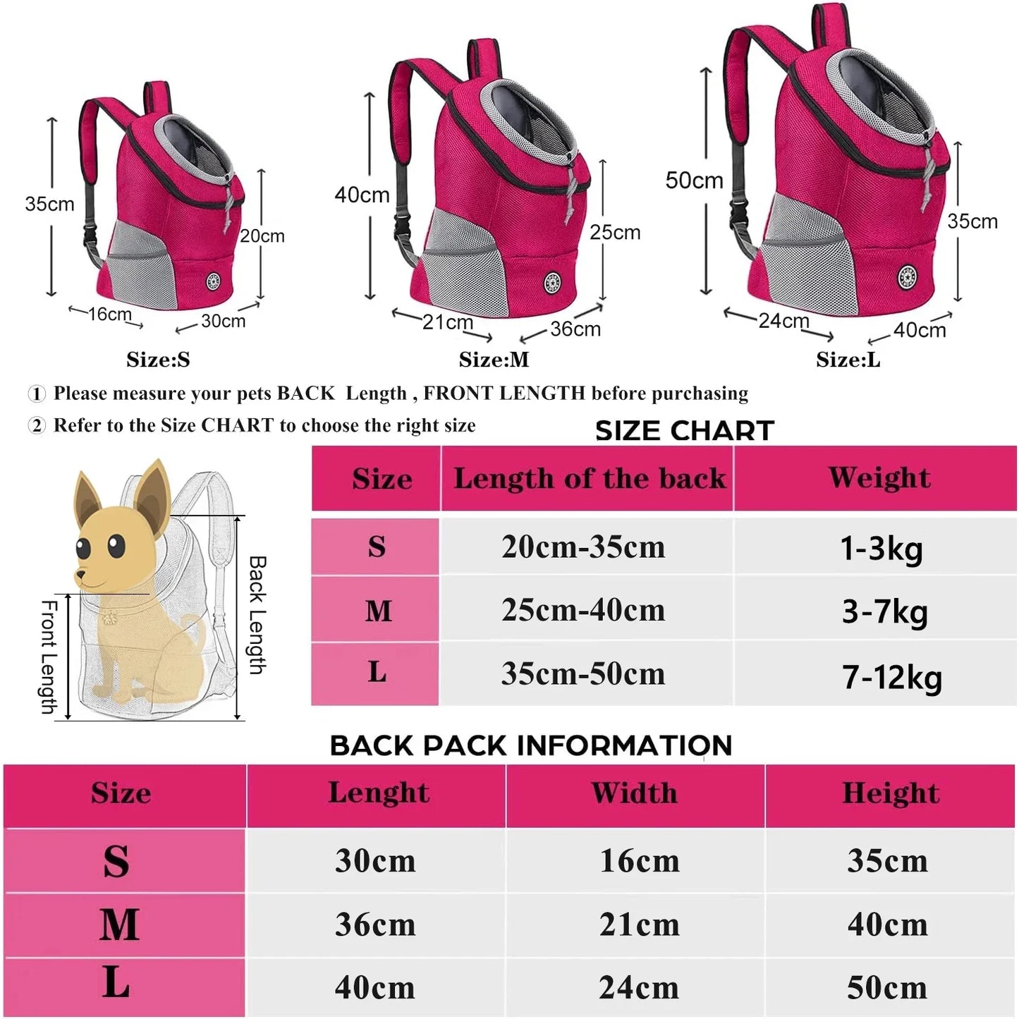 Pet Dog Carrier Bag Carrier for Dogs Backpack Portable Travel Breathable Dog Bag Outdoor Dog Carrier Bag Pet Carrying Supplies