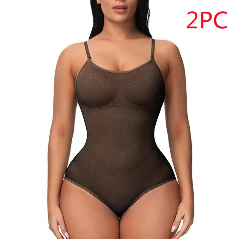 Women'S Suspender Jumpsuit Fashion Casual Seamless Slim Body-Shaping Corsets Bodysuit