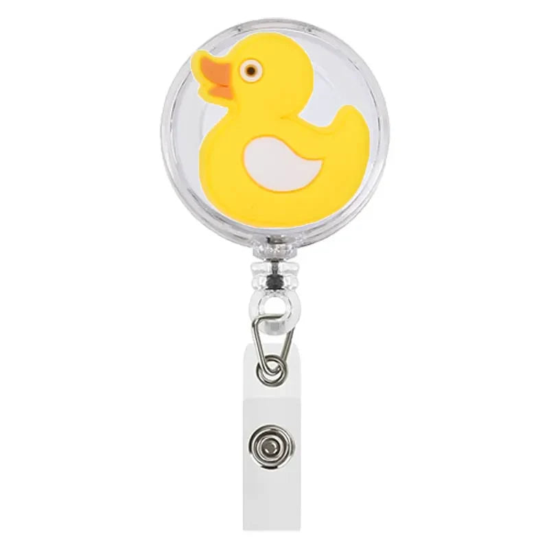 Cartoon Animals Giraffe Koala Retractable Nurse Doctor Badge Reel Clips Hospital Medical Students ID Name Card Holder